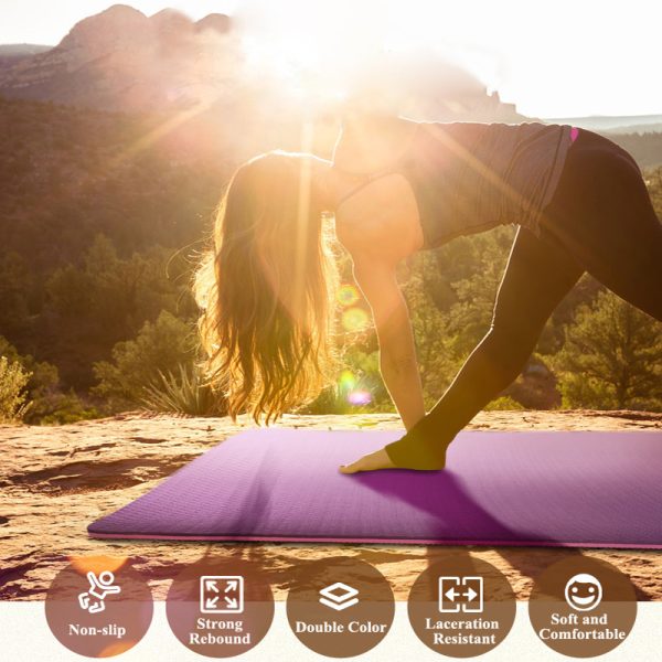 6MM TPE Non slip Yoga Mats For Fitness Tasteless Brand Pilates Mat 8Color Gym Exercise Sport 4