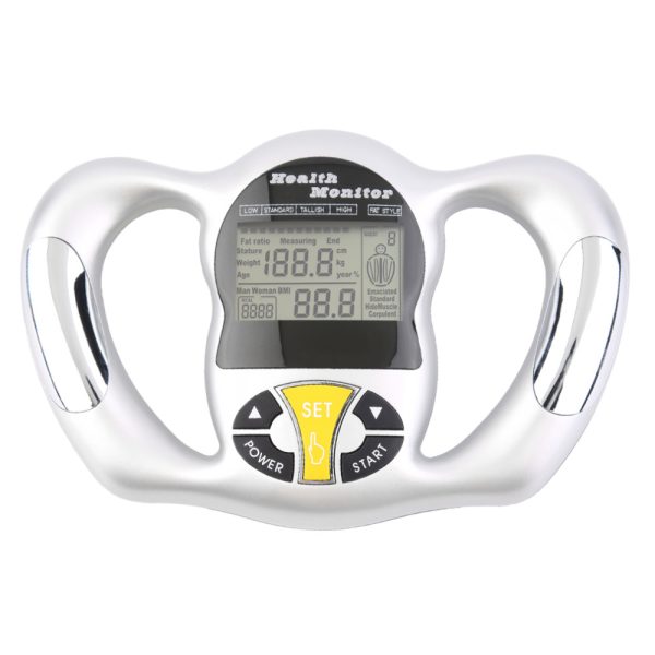 Digital LCD Screen Handheld BMI Tester Body Fat Monitor Health Analyzer Fat Meter Detection 1