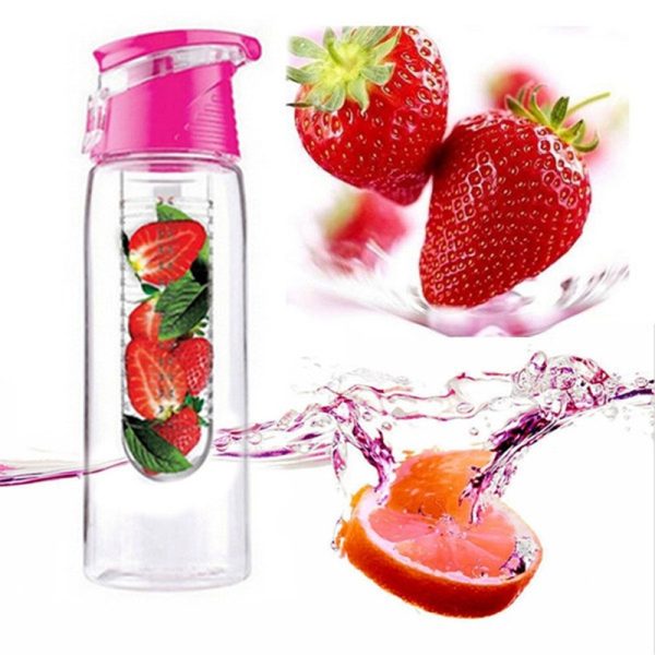 HOT 800ML flesh Fruit Infusing Infuser Portable Water Bottle Cycling Sport Lemon Juice kettle outdoor Health 2