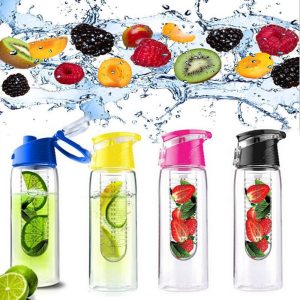 Water Infuser Bottle (800 ml): Fruit Infused Water Bottle for Detox