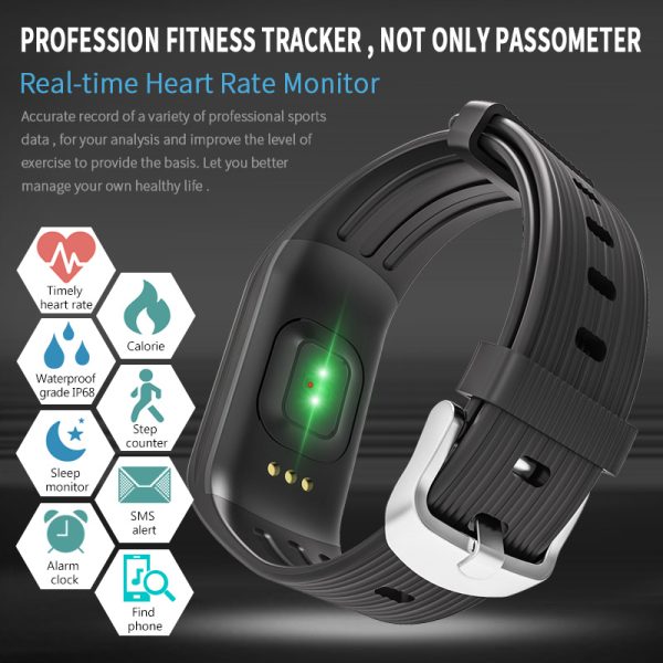 New Fitness Tracker K1 Smart Bracelet Real time Heart Rate Monitor down to sec Charging 2 2