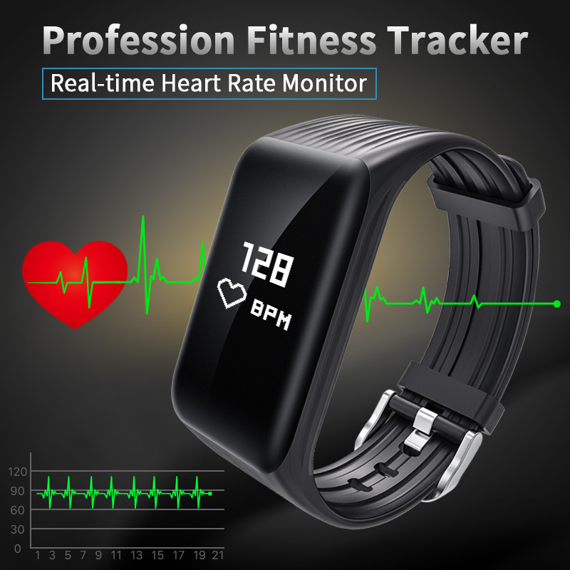 K1 Smart Fitness Bracelet: Wearable Fitness Tracker Watch & Heart Rate Monitor Watch
