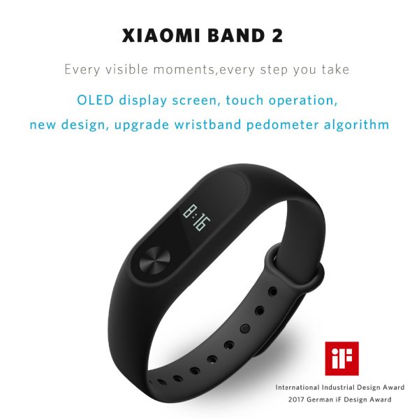 Original Xiaomi Mi Band 2 Smart Bracelet Watch Wristband Miband Fitness Tracker OLED Touchpad Sleep Monitor 1