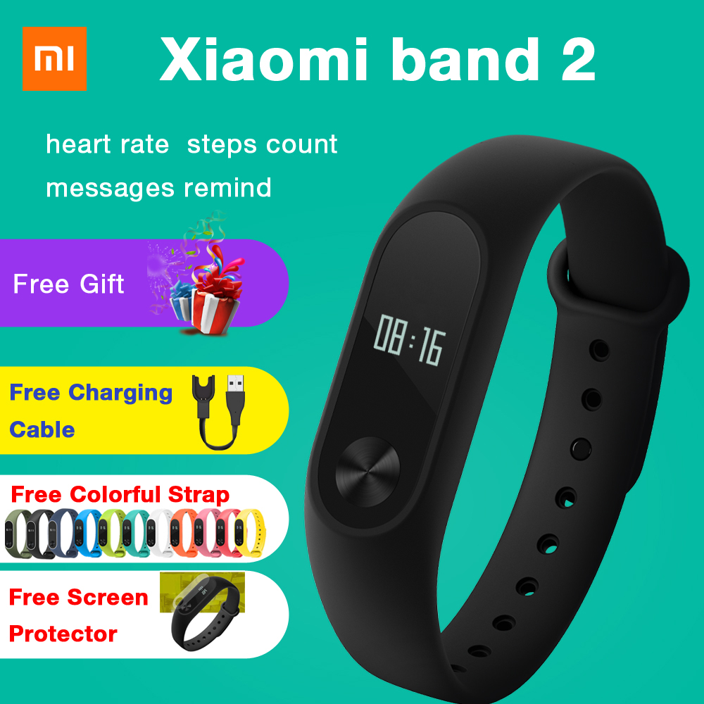 Xiaomi Mi Band 2: Waterproof & Bluetooth-Capable Fitness Band & Heart Rate Fitness Tracker