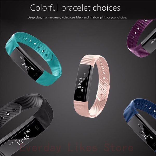 Sporch ID115 Smart Bracelet Sport Bracelet Fitness Tracker Watch Alarm Clock Step Counter Smart Wristband Band 3