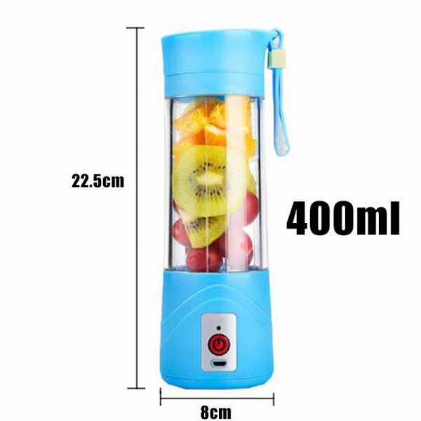 Transhome USB Rechargeable Juicer Water Bottle 400ml Mini Portable Electric Lemon Fruit Juicer Milkshake Smoothie Maker 5