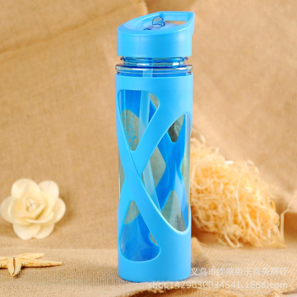 Urijk 580ml New Seal Straw Sport Water Bottle Anti Hot Leak Proof Plastic Sleeve Drink Bottle 1