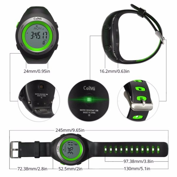 ColMi Fast Smart Watch Heart Rate Monitor 5ATM Waterproof Exercise Time Standby 30 Days Outdoor Sport 2