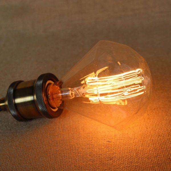 G95 Diamond Edison Bulb Retro Vintage Light E27 Dimmable Incandescent Bulb 40W 220V Filament Lamp Ampoule 1 e1518810403556