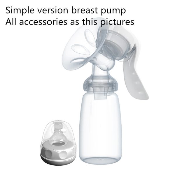 Manual Breast Feeding Pump Original Manual Breast Milk Silicon PP BPA Free With Milk Bottle Nipple 4