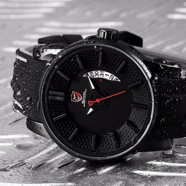 Grey Reef Shark Sport Watch Black 3D Special Designer Top Brand Luxury Date Silicone Band Waterproof 3