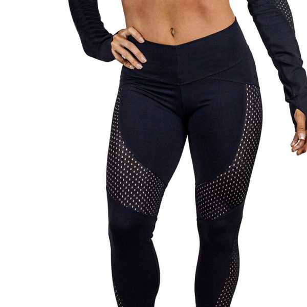 Vrouwen Leggings Yoga Broek Fitness Sport Hoge Taille Sexy Patchwork Running Broek Ademend Fitness Panty Broek 3