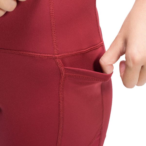 Vrouwen Yoga Compressie Broek Mesh Leggings Broek Elastische Panty Sexy Yoga Capri met Pocket voor Workout 3