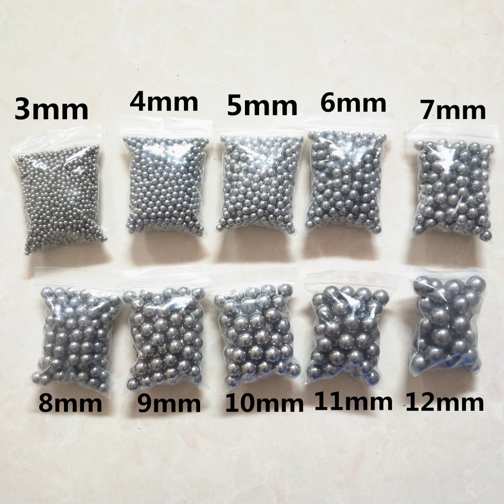 100pcs Lot 6mm 7mm 8mm Steel Balls Hunting Slingshot Stainless Steel Slingshot Balls Catapult Slingshot Hitting