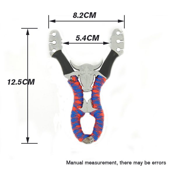 1PCS Powerful Alloy Slingshot Hunting Stainless Steel Thick Wrist Band Catapult Sports Outdoor Hunting Slingshot Bow 2