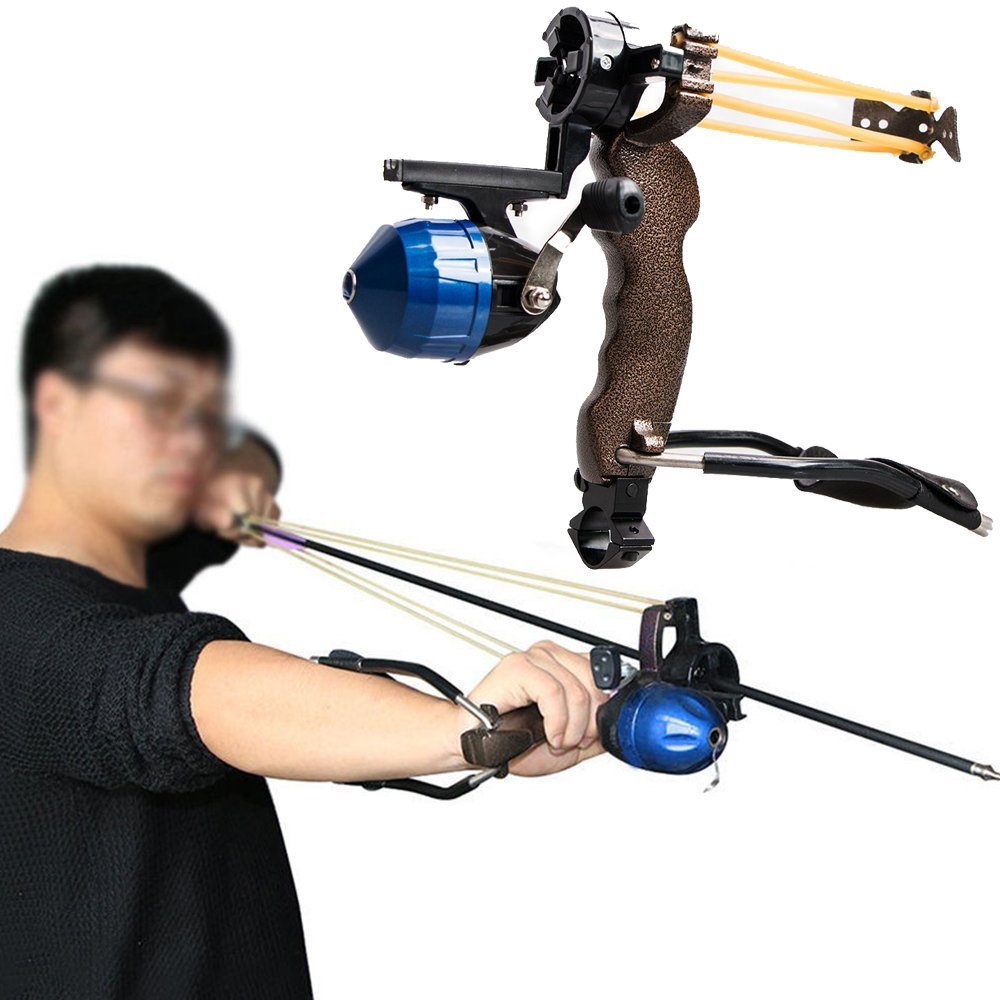 Adult Powerful Target Shooting Slingshot with Folding Wrist Catapult Professional Hunter Hunting Fishing Sling Shot