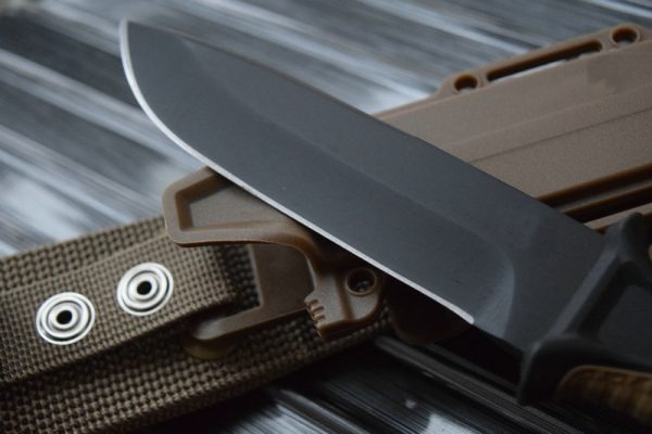 HOT 1500 Fixed Blade Knife 12c27 Steel Blade Fiberglass Handle ABS Nylon Sheath Hunting Knife 4