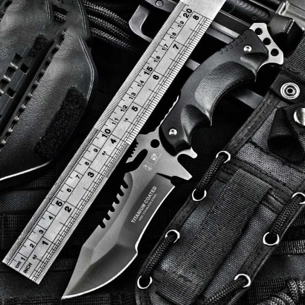 HX OUTDOORS Survival Knife Army Hunting 58hrc Hardness Straight Knives Essential tool For Self defense Outdoor