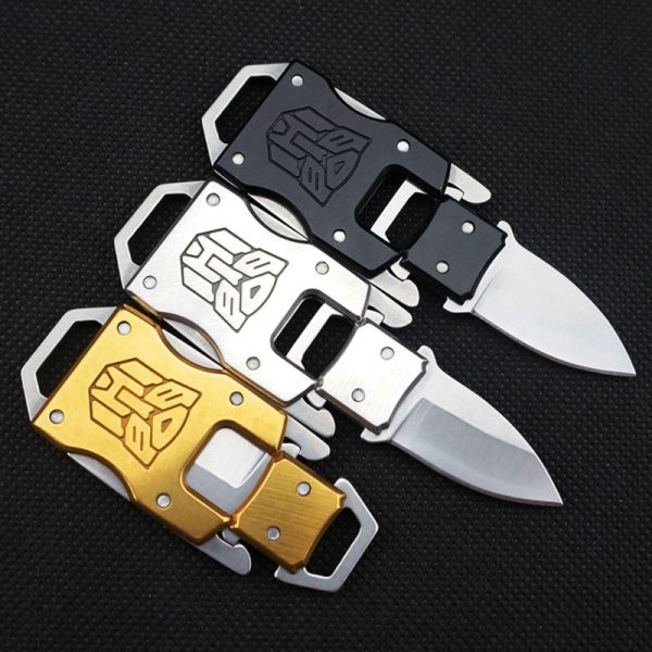 NY Transformers Mini Pocket Knife Multifunction Paratroopers Pope Camping Survival Folding Knives Portable EDC Keychain Tools 1