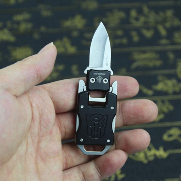 NY Transformers Mini Pocket Knife Multifunction Paratroopers Pope Camping Survival Folding Knives Portable EDC Keychain Tools 3