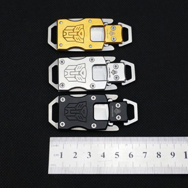 NY Transformers Mini Pocket Knife Multifunction Paratroopers Pope Camping Survival Folding Knives Portable EDC Keychain Tools 4