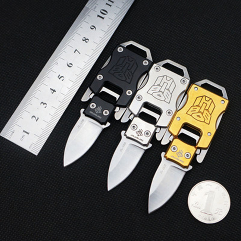 NY Transformers Mini Pocket Knife Multifunction Paratroopers Pope Camping Survival Folding Knives Portable EDC Keychain Tools