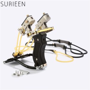 SURIEEN Aluminum NEW High Velocity Slingshots Hunting Fishing Slingbow Wrist Slingshot Arrow Set Rest Catapult Outdoor