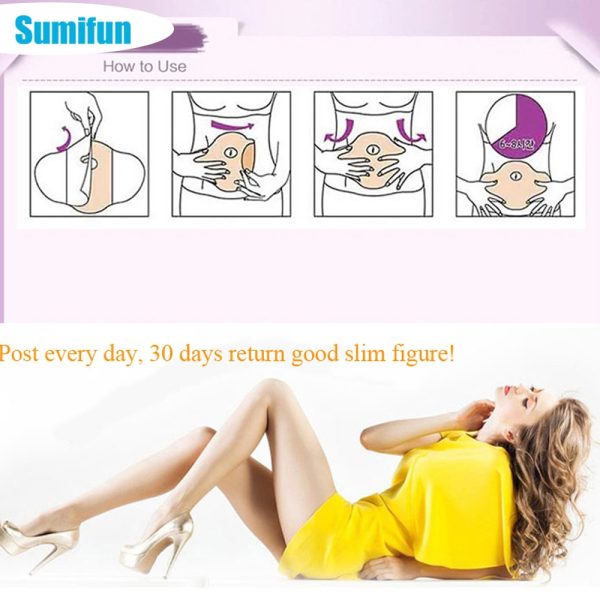 10Pcs MYMI Wonder Slimming Patch Belly Abdomen Weight Loss Fat burning Slim Patch Cream Navel Stick 5