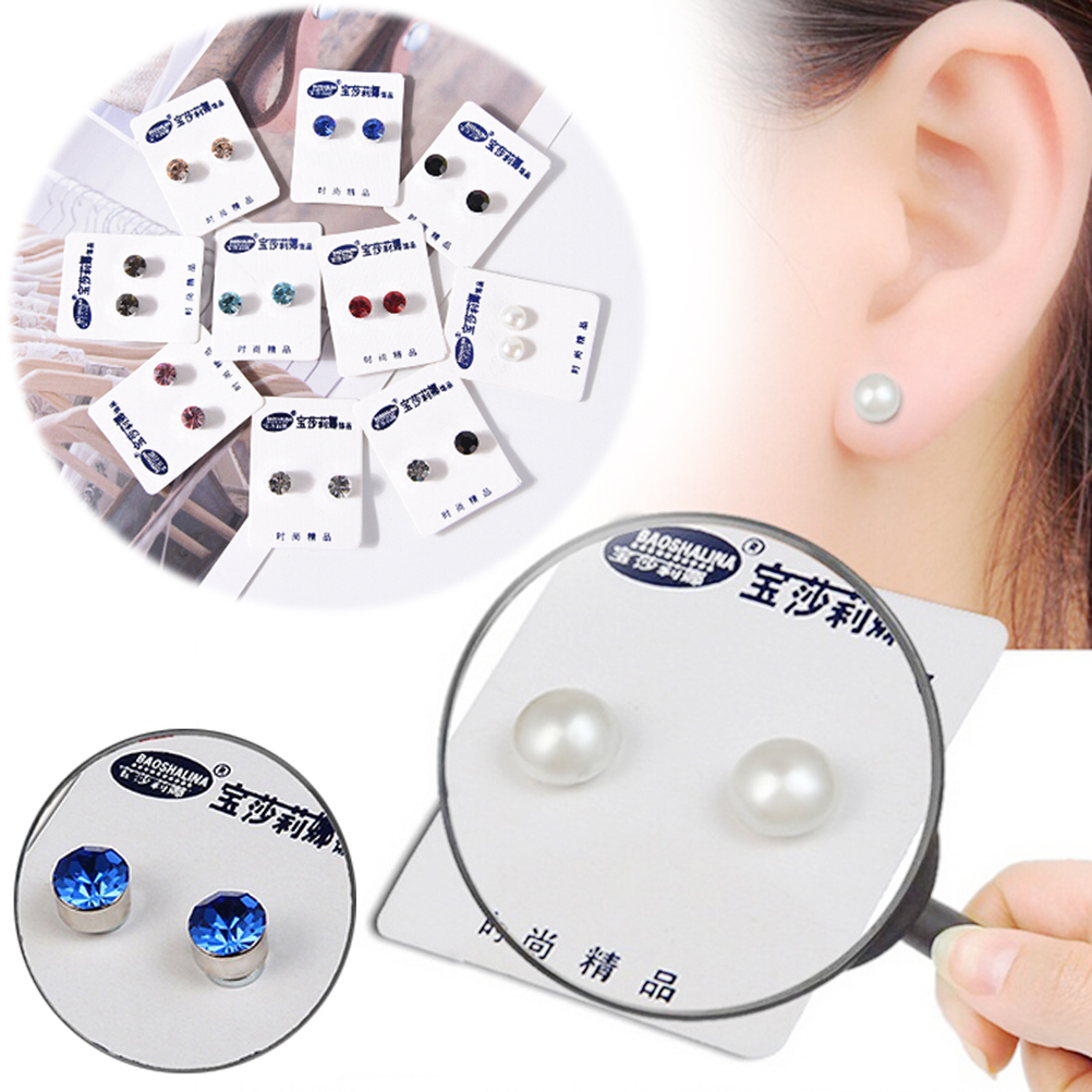 Cute 1 Pair Magnetic Therapy Weight Loss Earrings Magnet In Ear Eyesight Slimming Healthy Stimulating Acupoints