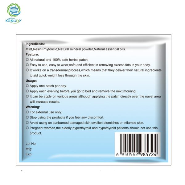KONGDY 10 pieces Bag Hot Sale Weight Lose Paste Navel Slim Patch Health Slimming Patch Slimming 1