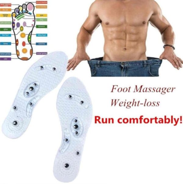 New Men and Women Magnetic Therapy Foot Insole Transparent Silicone Anti fatigue Health Care Massage Slimming 1