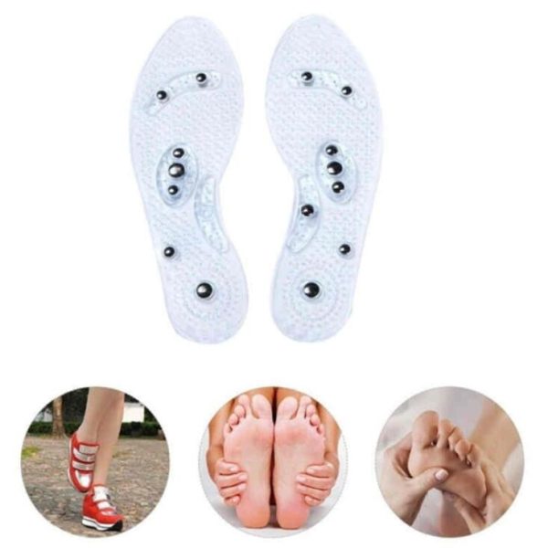 New Men and Women Magnetic Therapy Foot Insole Transparent Silicone Anti fatigue Health Care Massage Slimming 3