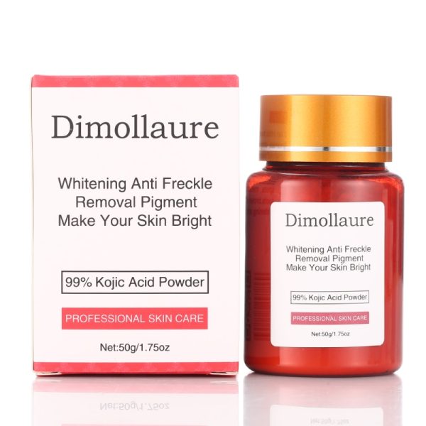 Dimollaure 50g pure 99% Kojic Acid powder face care whitening cream remove Freckle melasma Acne Spots pigment sunburn Melanin