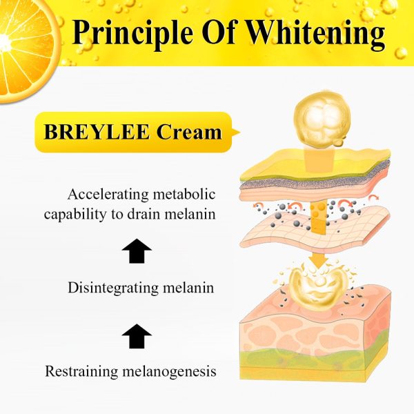 Breylee Vitamin C 20% Vc Whitening Facial Cream Repair Fade Freckles Remove Dark Spots Melanin Remover Brightening Face Care