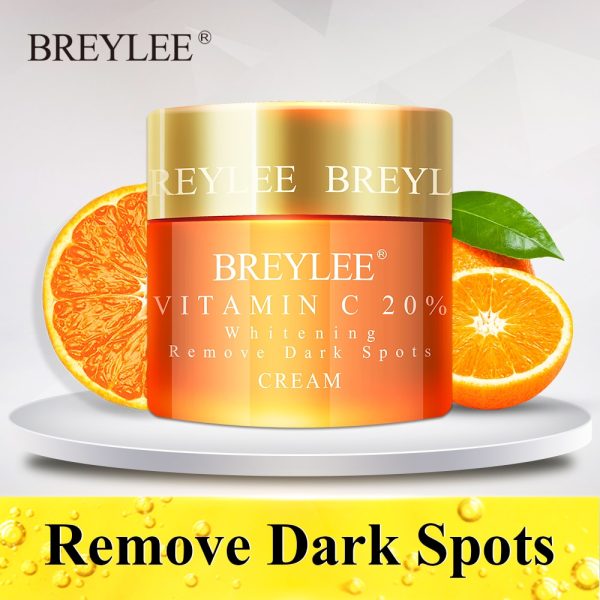 Breylee Vitamin C 20% Vc Whitening Facial Cream Repair Fade Freckles Remove Dark Spots Melanin Remover Brightening Face Care