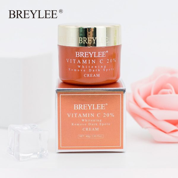 Breylee Vitamin C 20% Vc Whitening Facial Cream Repair Fade Freckles Remove Dark Spots Melanin Remover Brightening Face Care