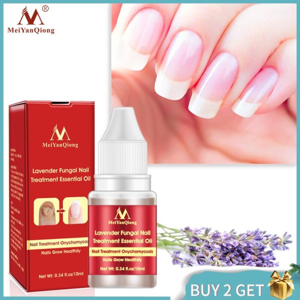 Meiyanqiong Lavender Fungal Nail Treatment Essential Oil Promote Nails Grow Healthy Nail Treatment Onychomycosis Foot Care